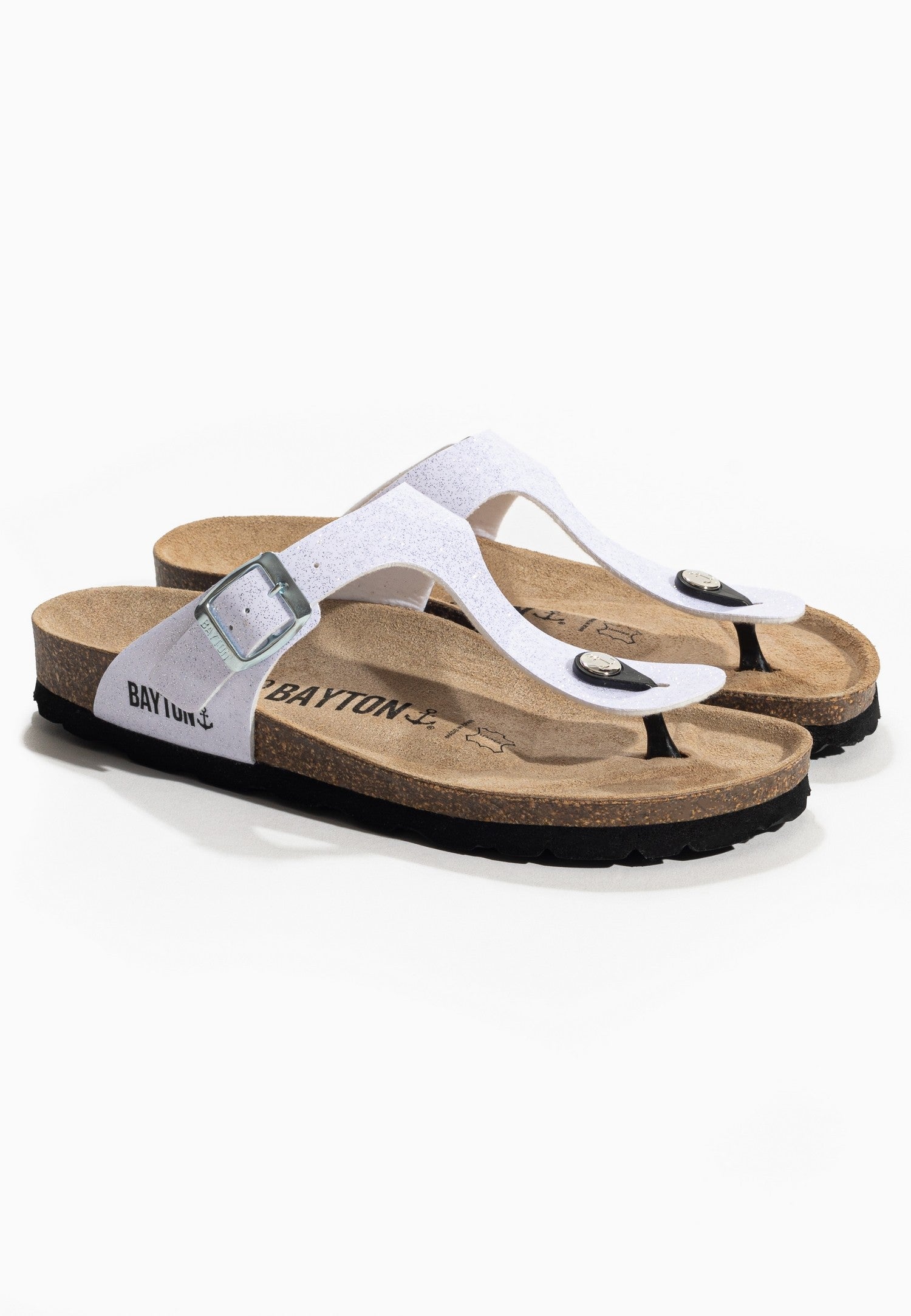 Melia White Toe-Strap Sandals