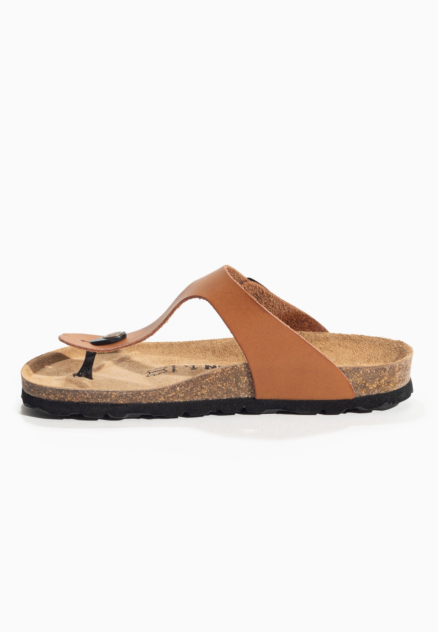 Melia Camel 100% Leather Toe Post Sandals