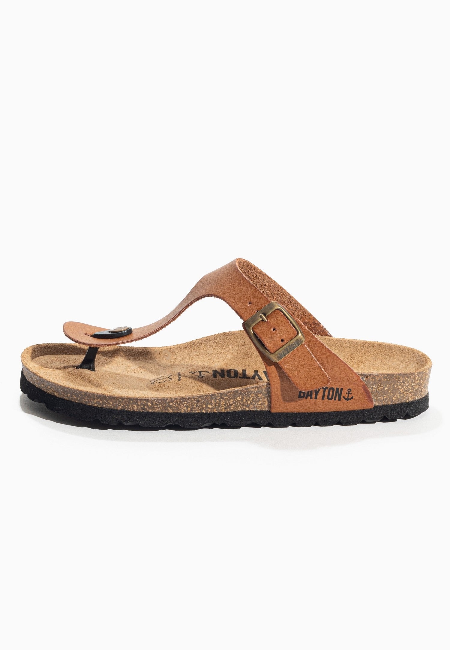 Melia Camel 100% Leather Toe Post Sandals