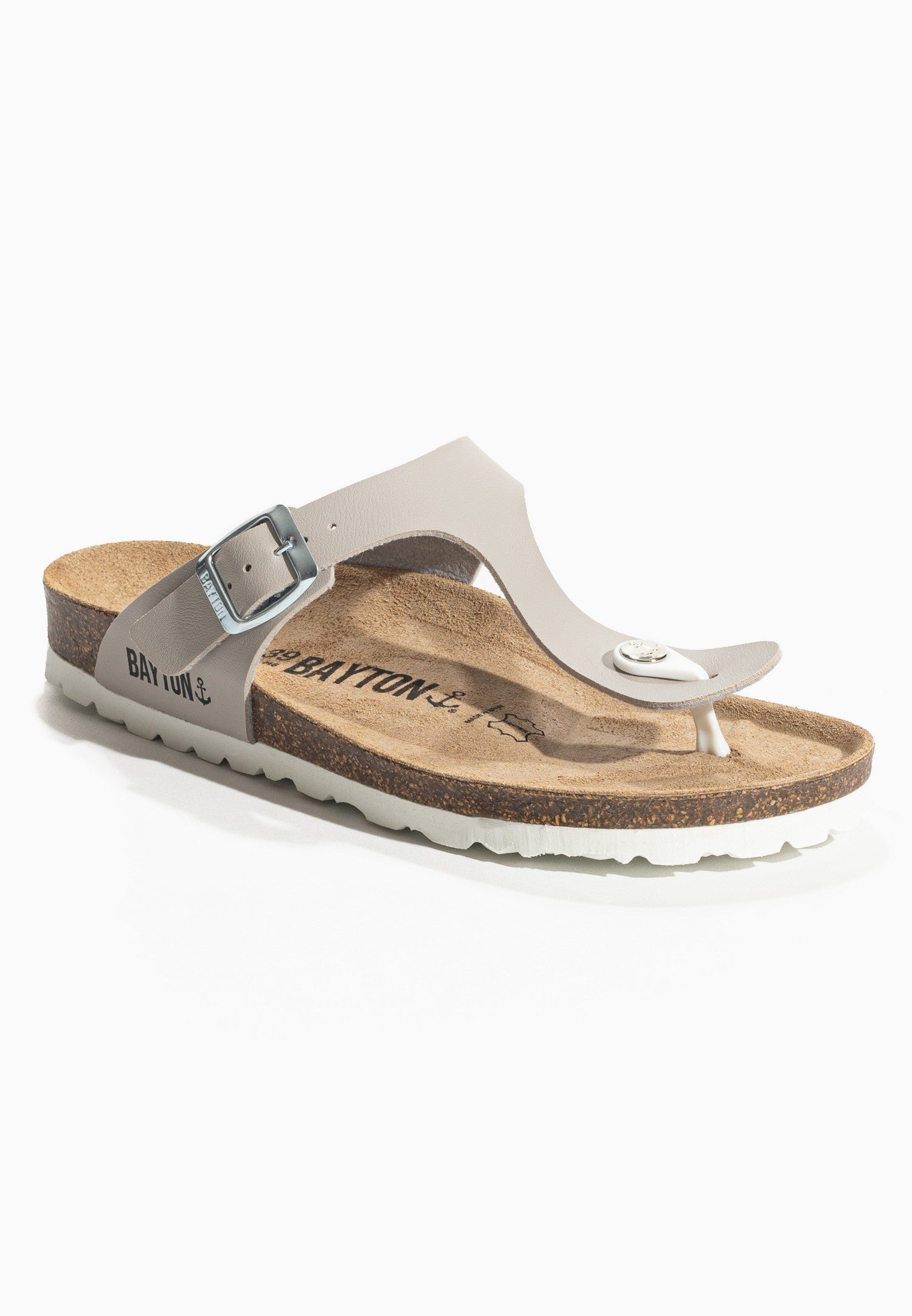 Melia Grey Toe-Strap Sandals