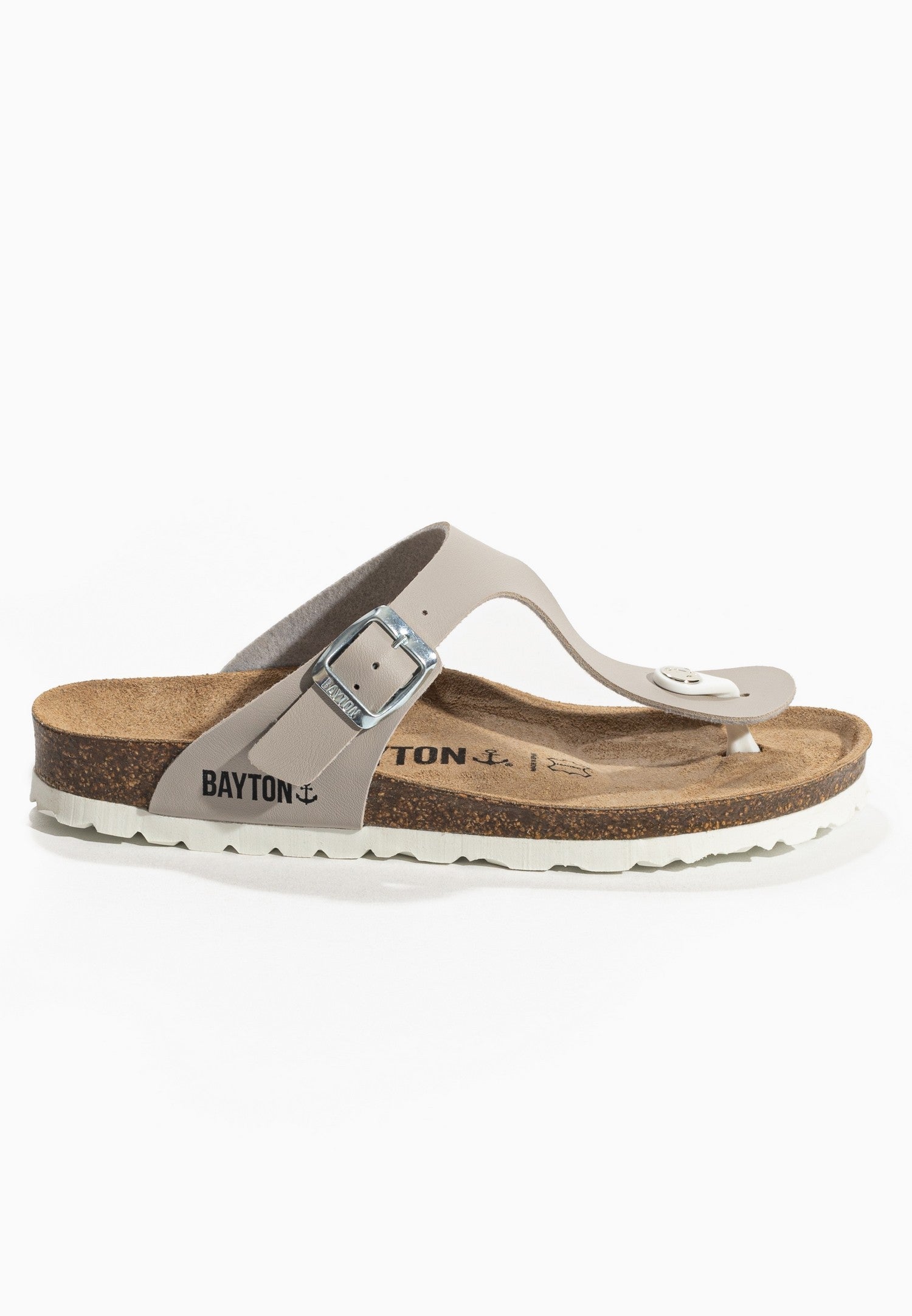 Melia Grey Toe-Strap Sandals