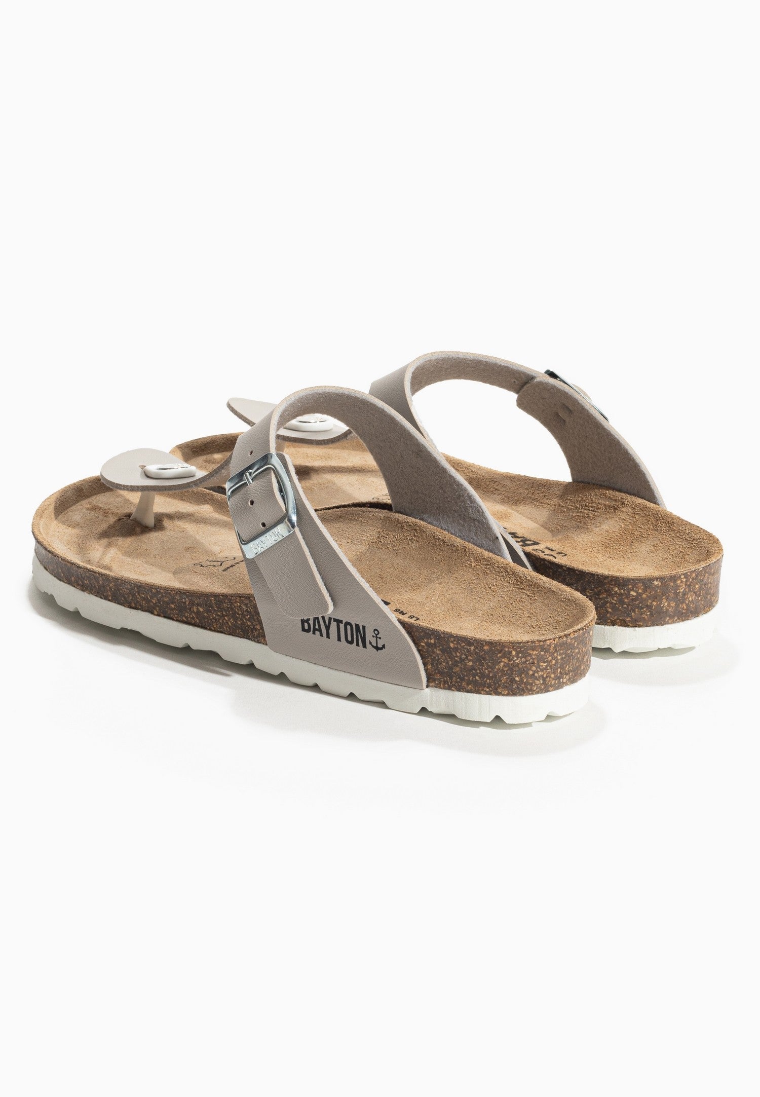 Melia Grey Toe-Strap Sandals