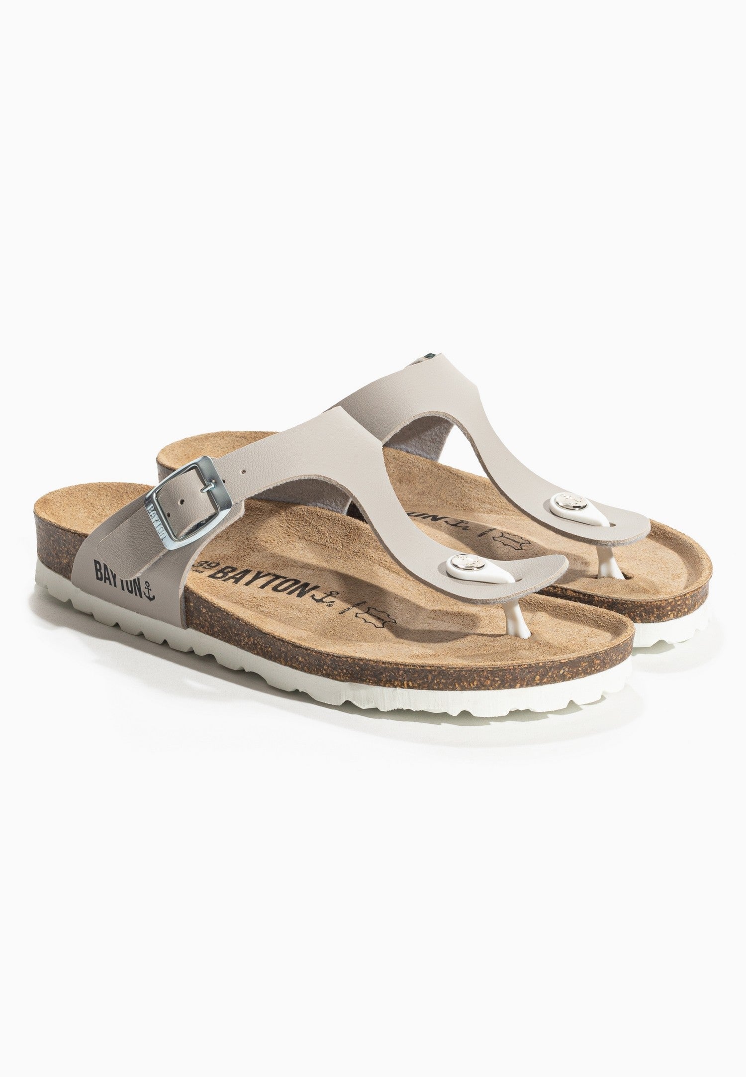 Melia Grey Toe-Strap Sandals