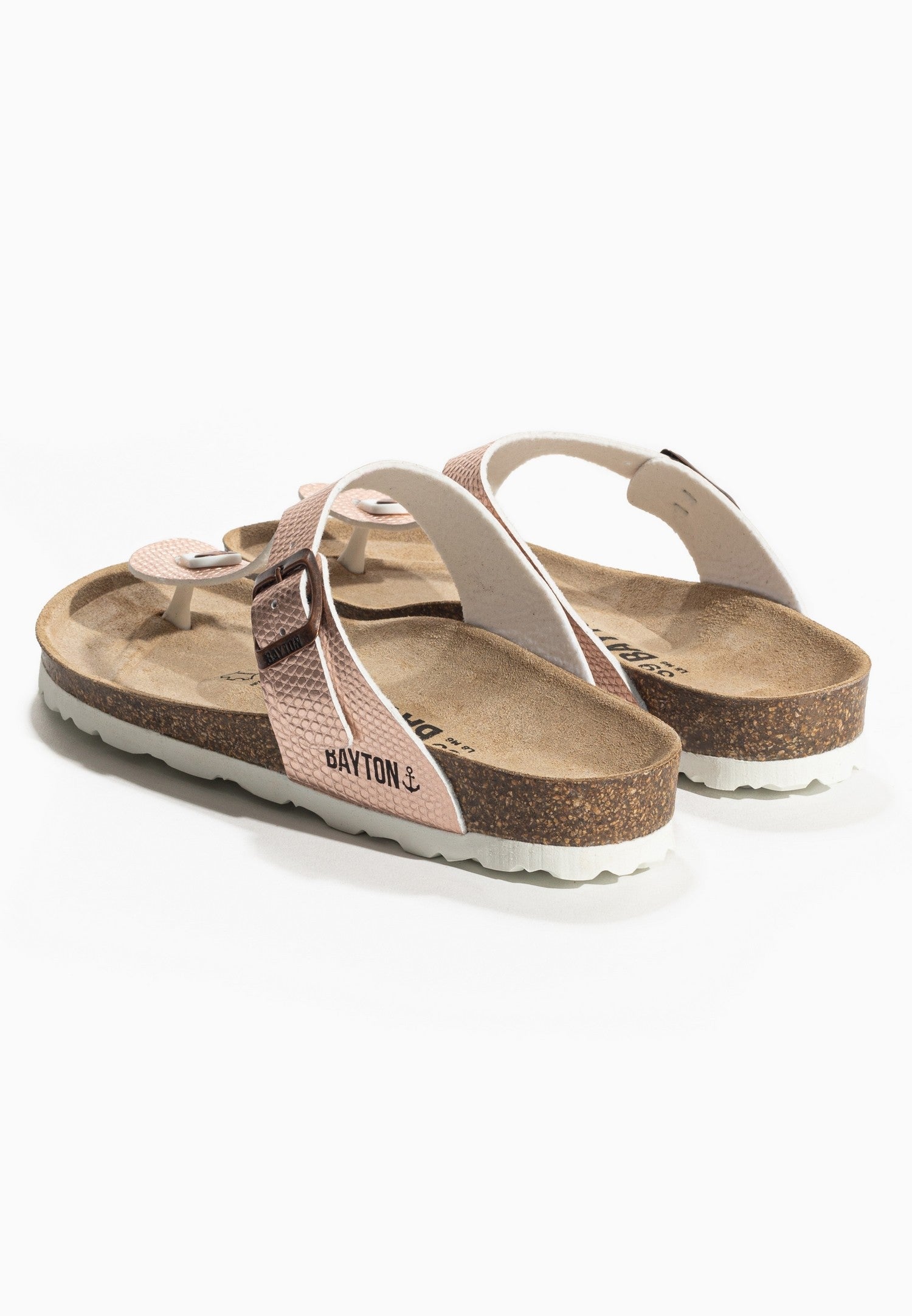 Melia Rose gold thong sandals