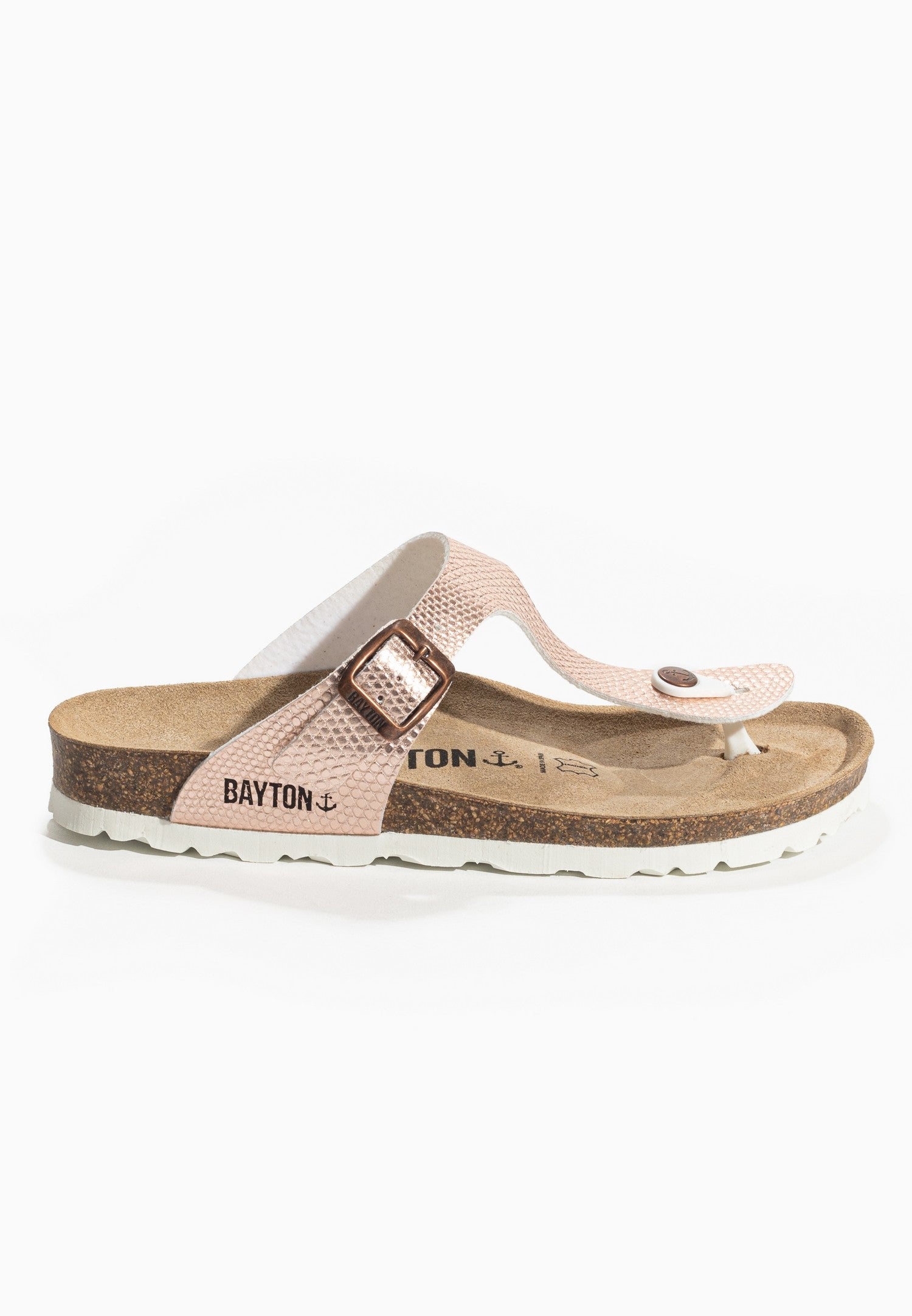 Melia Rose gold thong sandals