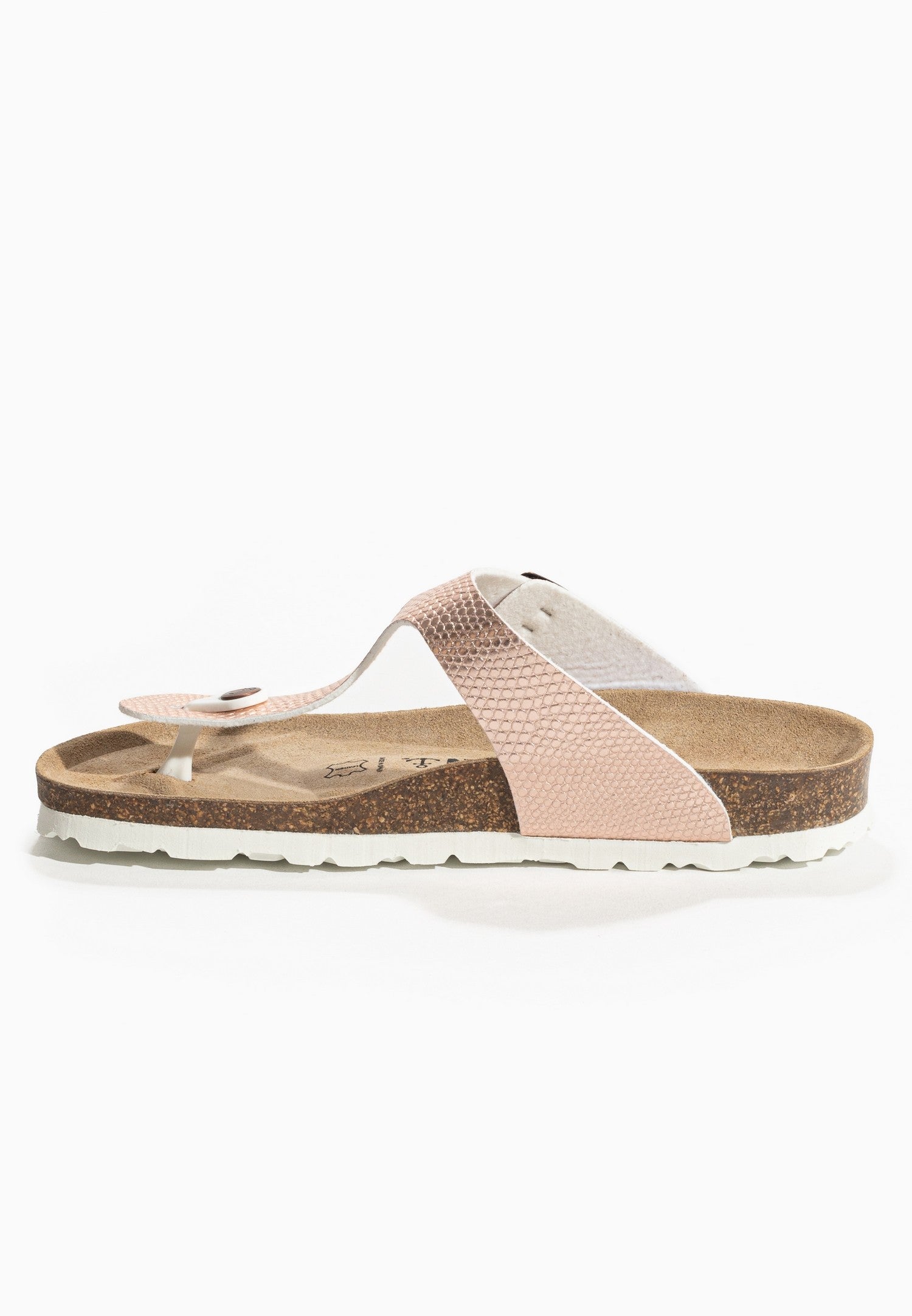 Melia Rose gold thong sandals