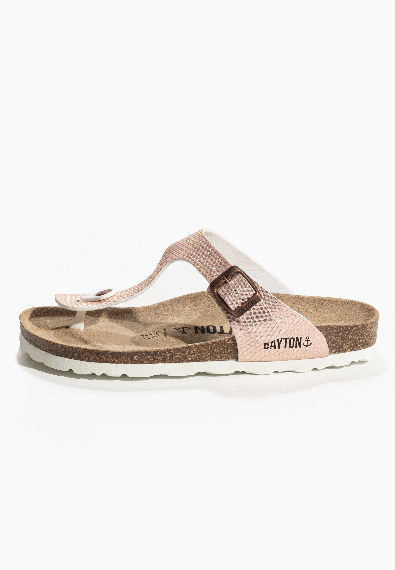 Melia Rose gold thong sandals