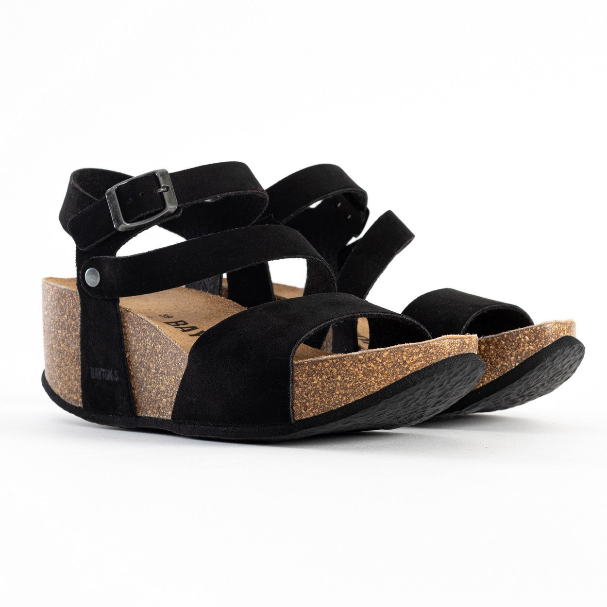 Melilla Black Wedge and Semi-Wedge Sandals