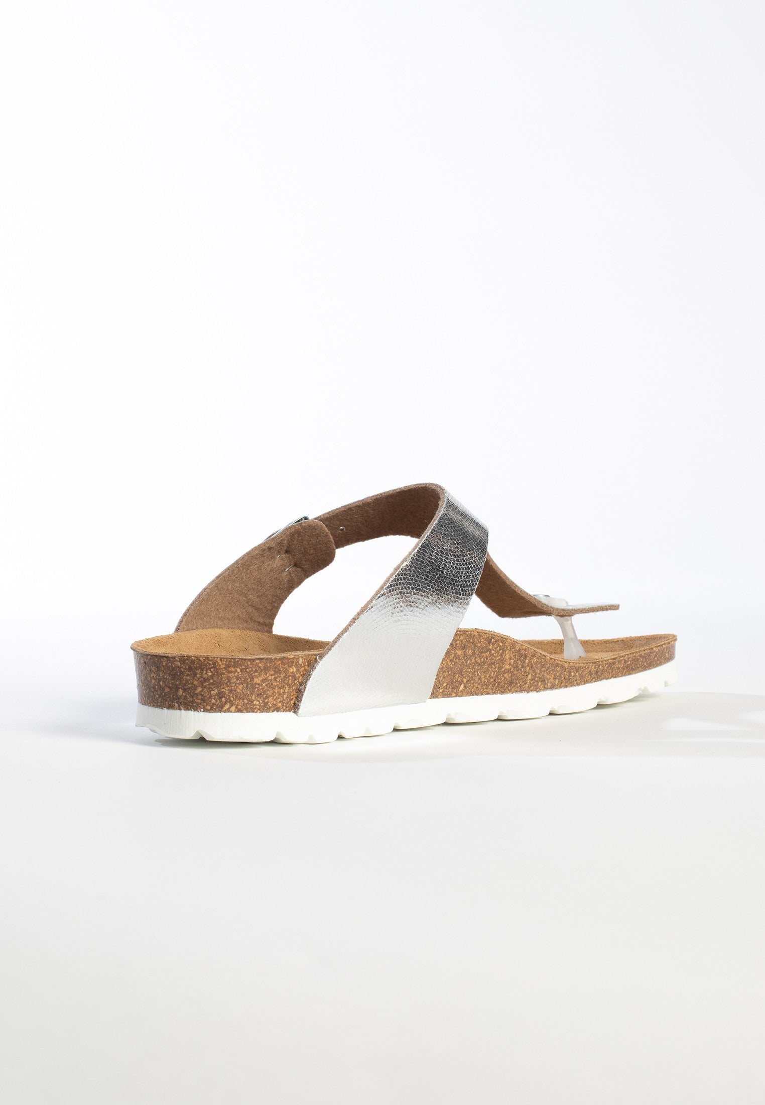 Silver Mercury Toe-Thong Sandals