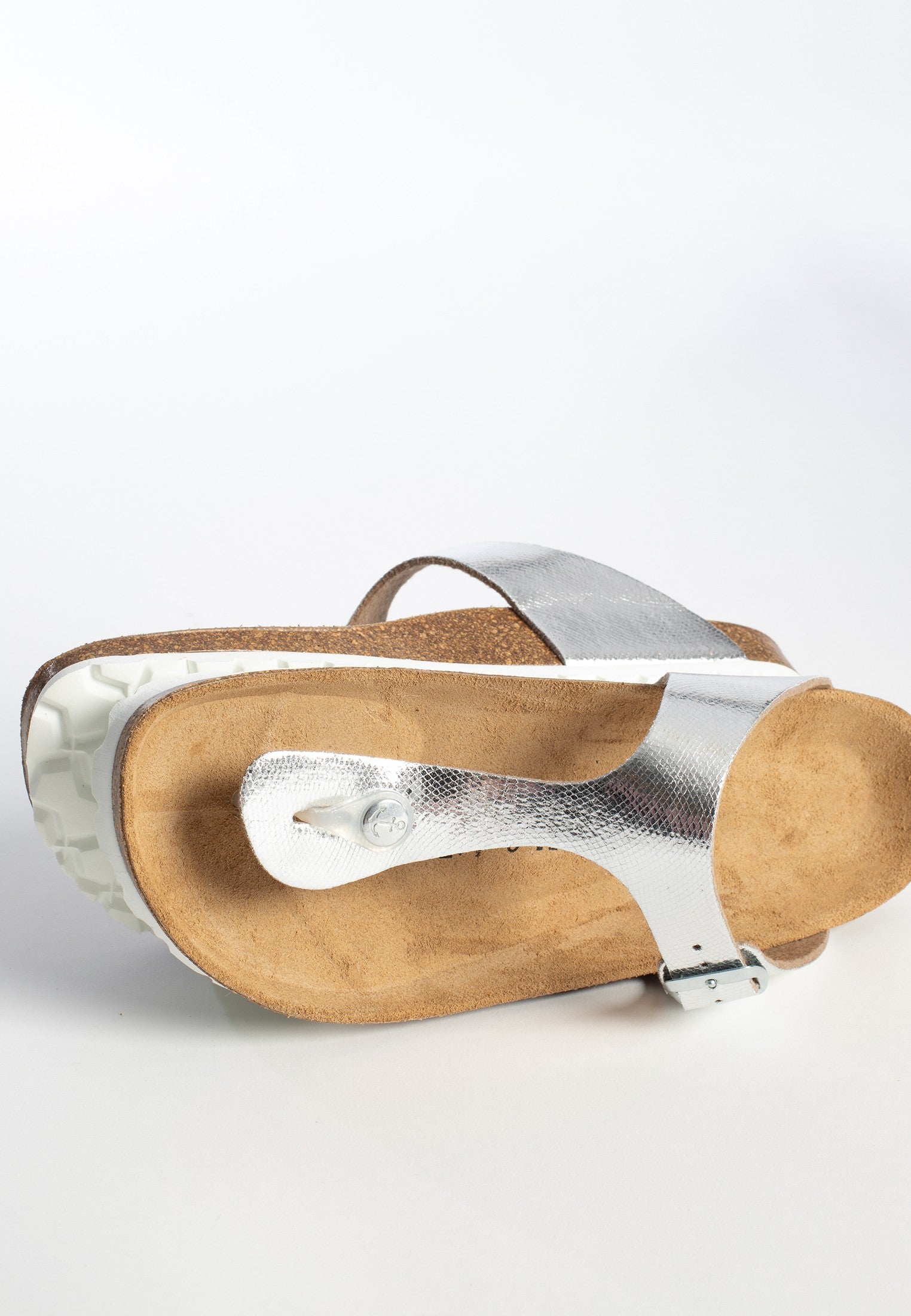 Silver Mercury Toe-Thong Sandals