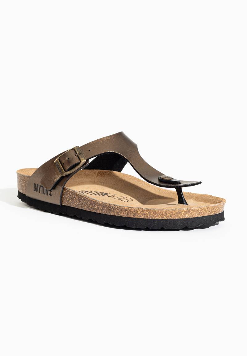 Mercury Bronze Toe-Thong Sandals