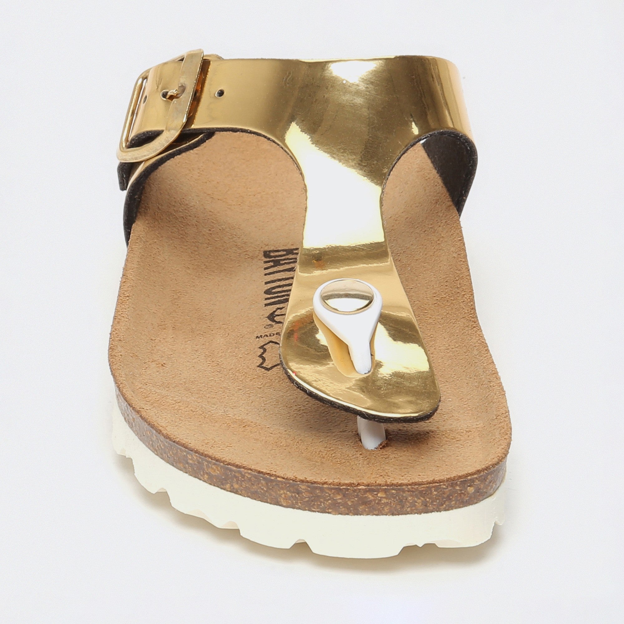 Gold Mercury Toe-Strap Sandals