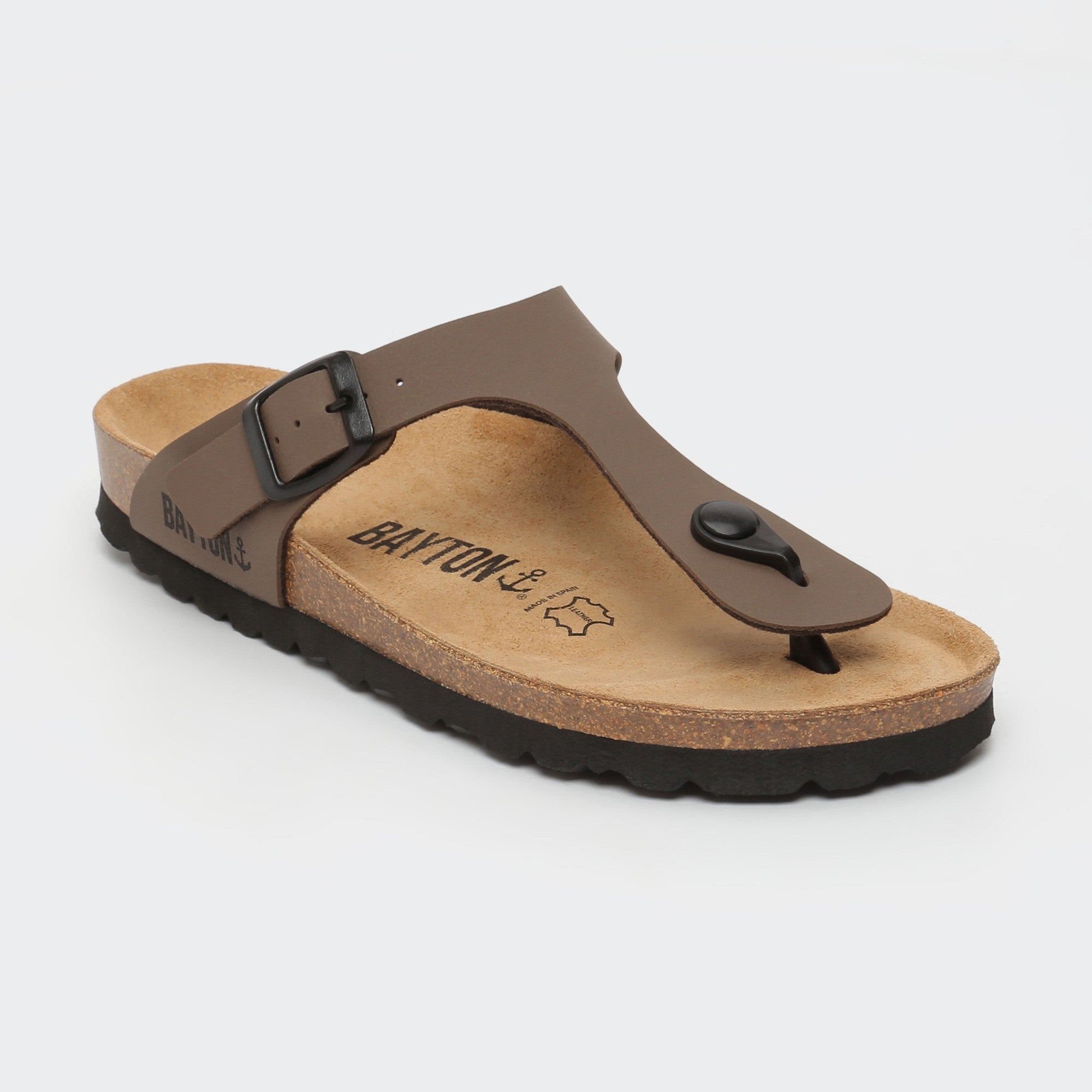 Brown Mercury Toe-Strap Sandals