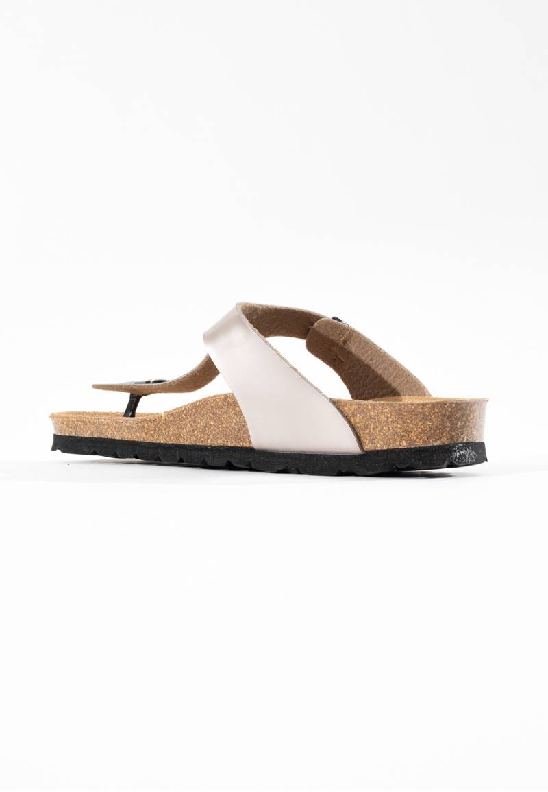 Taupe Mercure Toe-Strap Sandals