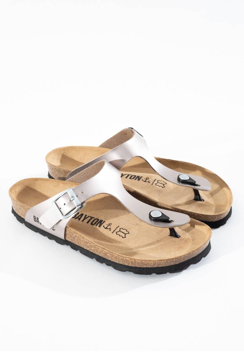 Taupe Mercure Toe-Strap Sandals