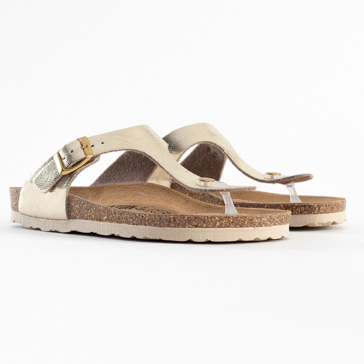 Gold Mercury Toe-Strap Sandals