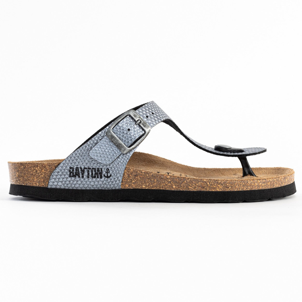 Mercure Pewter Toe-Strap Sandals