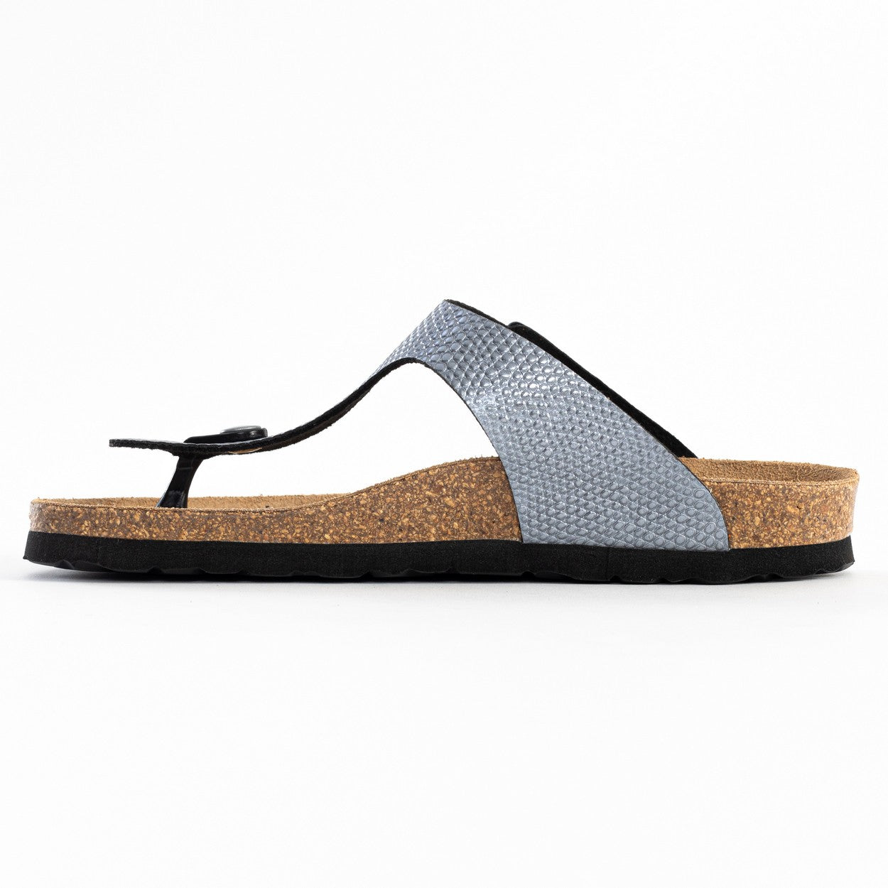 Mercure Pewter Toe-Strap Sandals