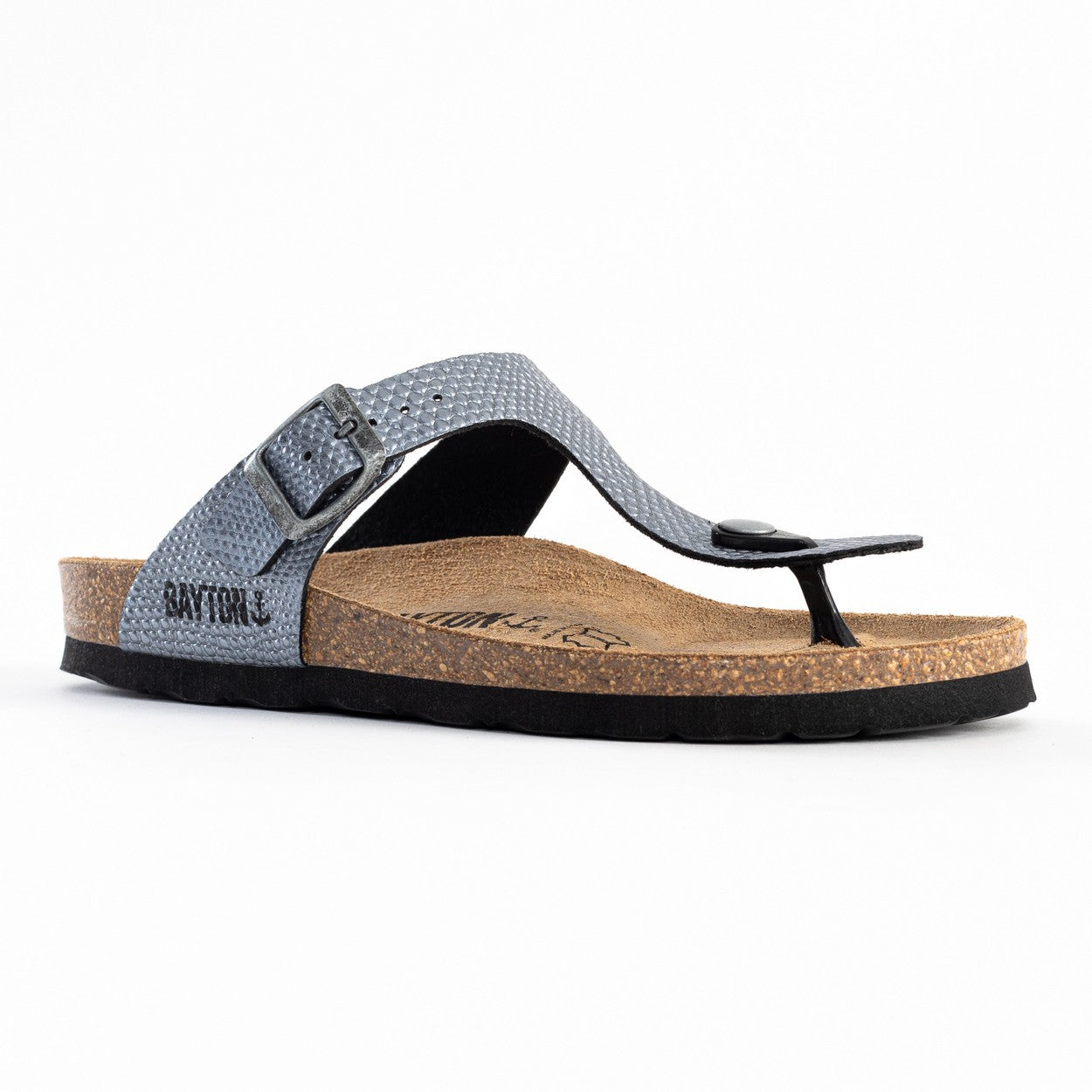 Mercure Pewter Toe-Strap Sandals