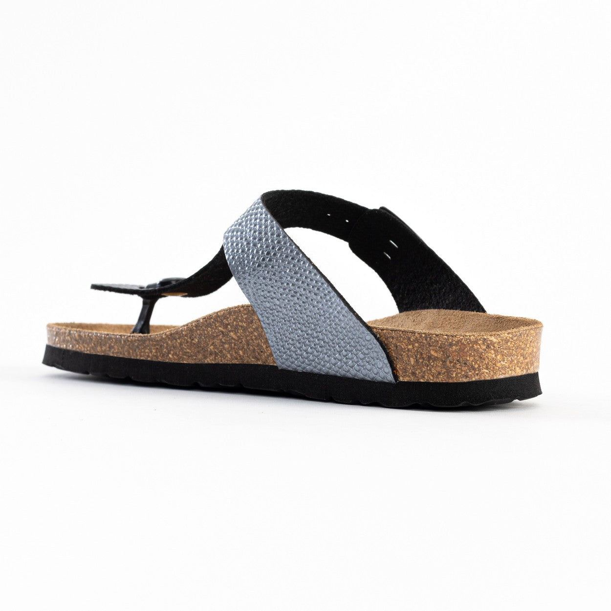 Mercure Pewter Toe-Strap Sandals