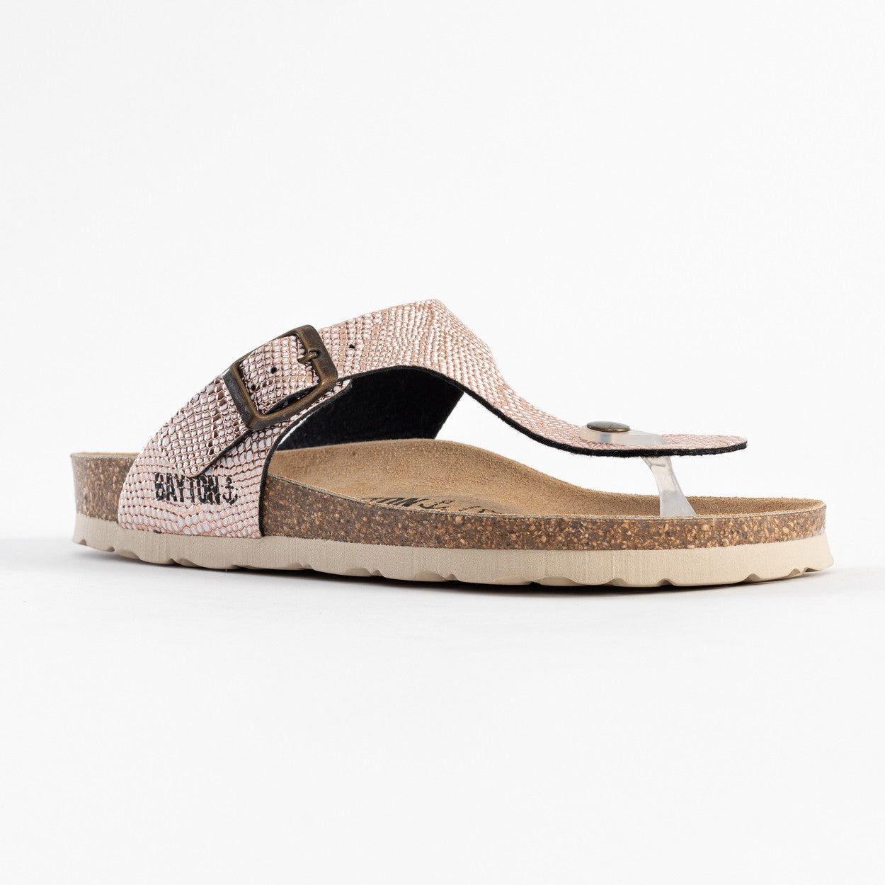 Brown Mercury Toe-Strap Sandals