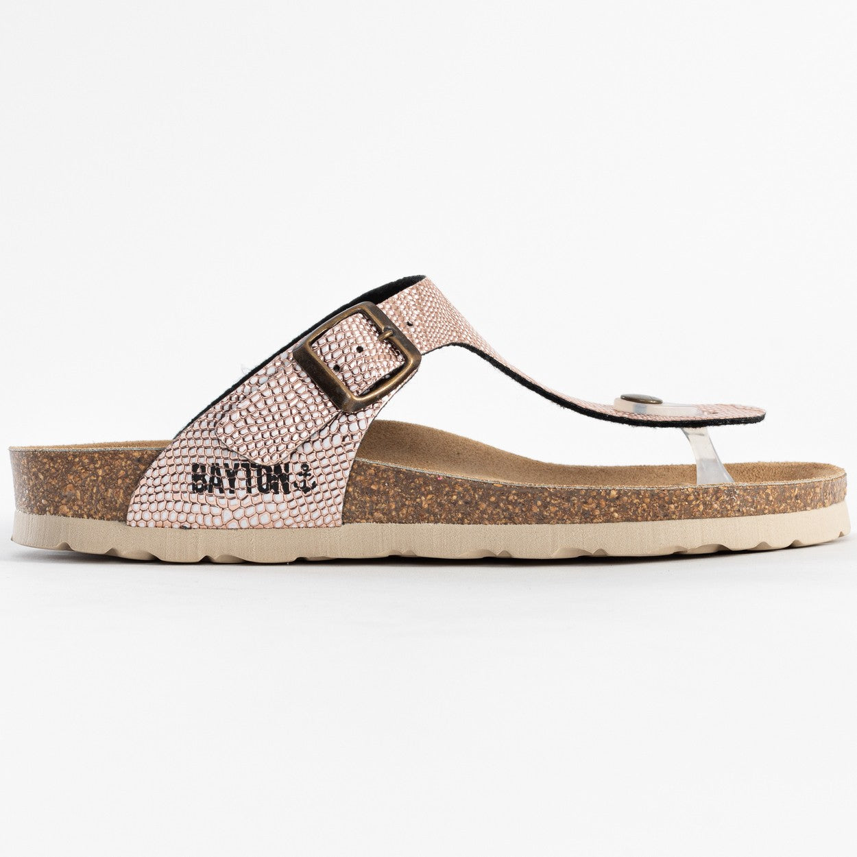 Brown Mercury Toe-Strap Sandals