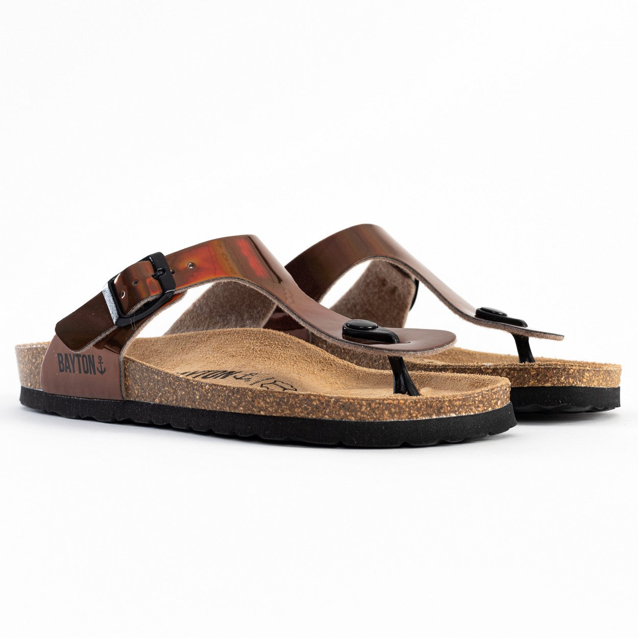 Multicolored Mercury Toe-Thong Sandals