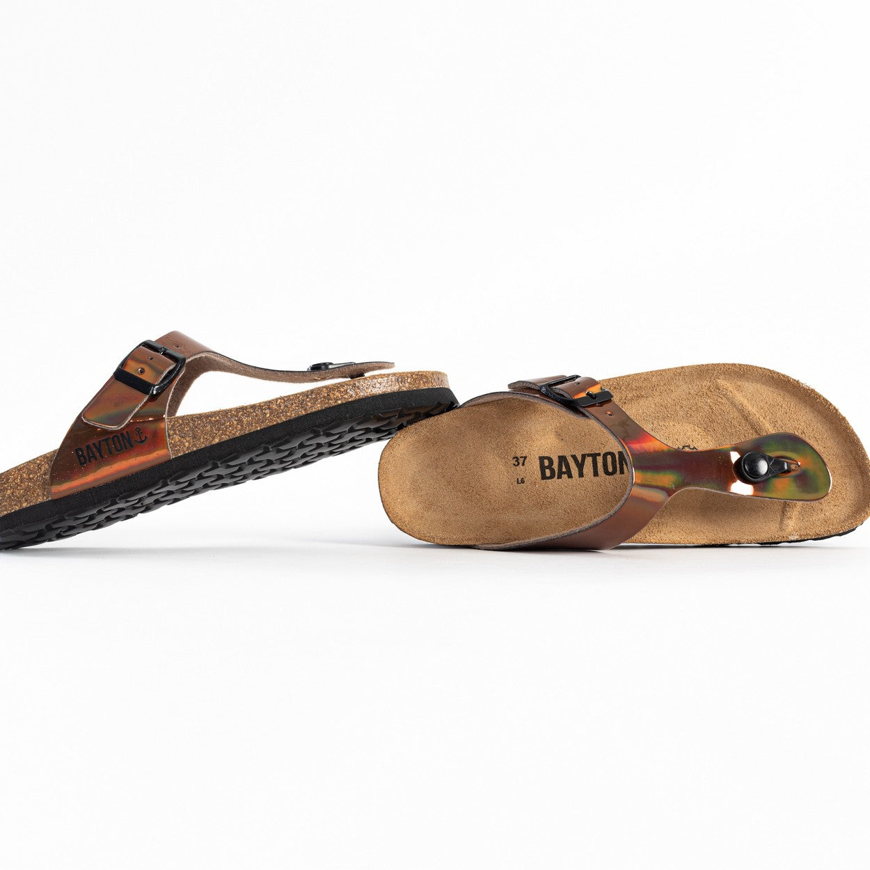 Multicolored Mercury Toe-Thong Sandals