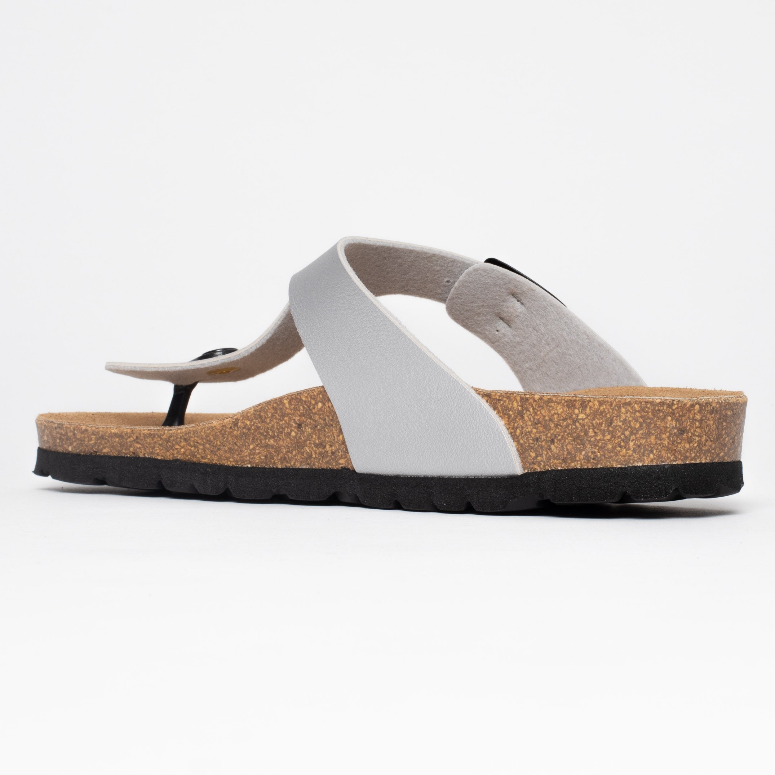 Light Silver Mercury Toe-Thong Sandals