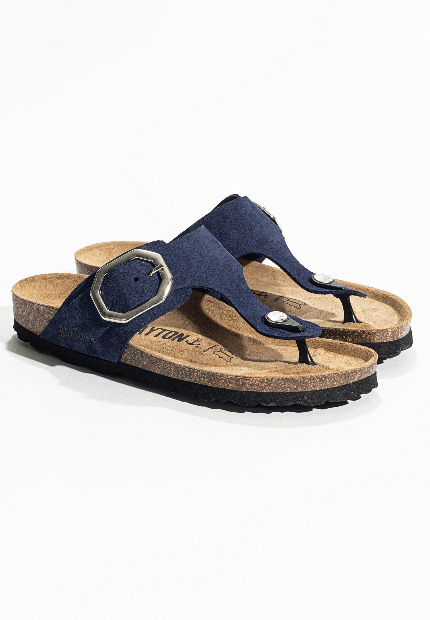 Navy Blue Mercury Sandals with Toe Post