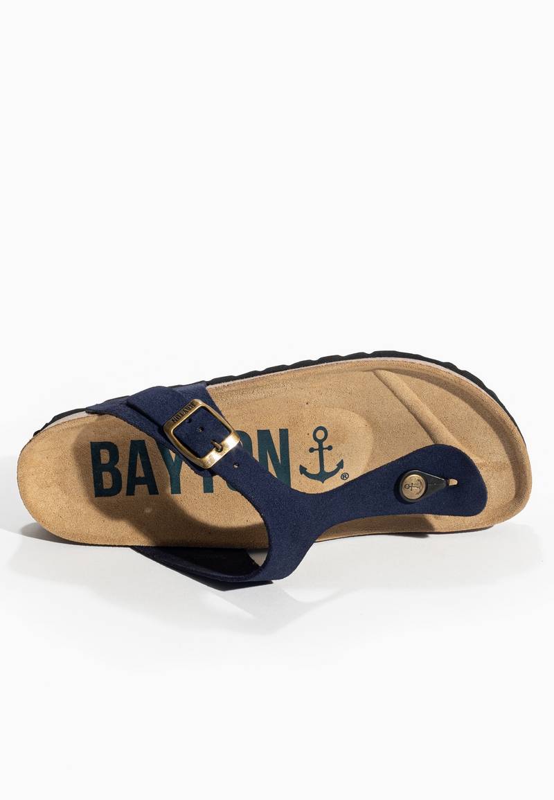 Navy Blue Mercury Sandals with Toe Post