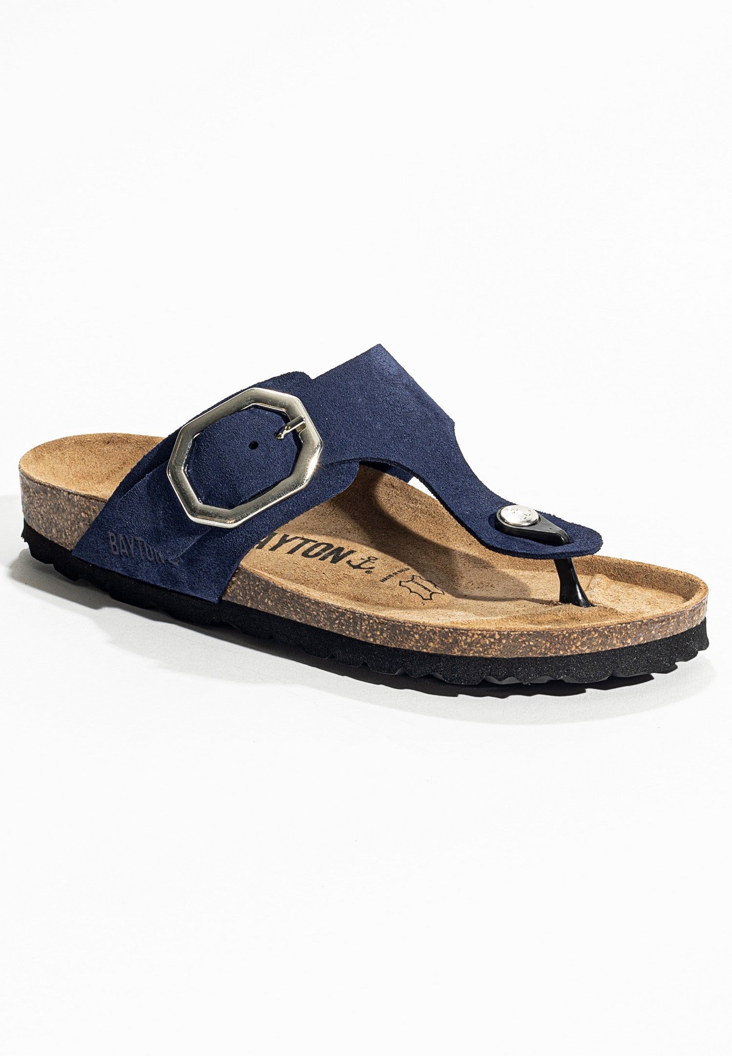 Navy Blue Mercury Sandals with Toe Post