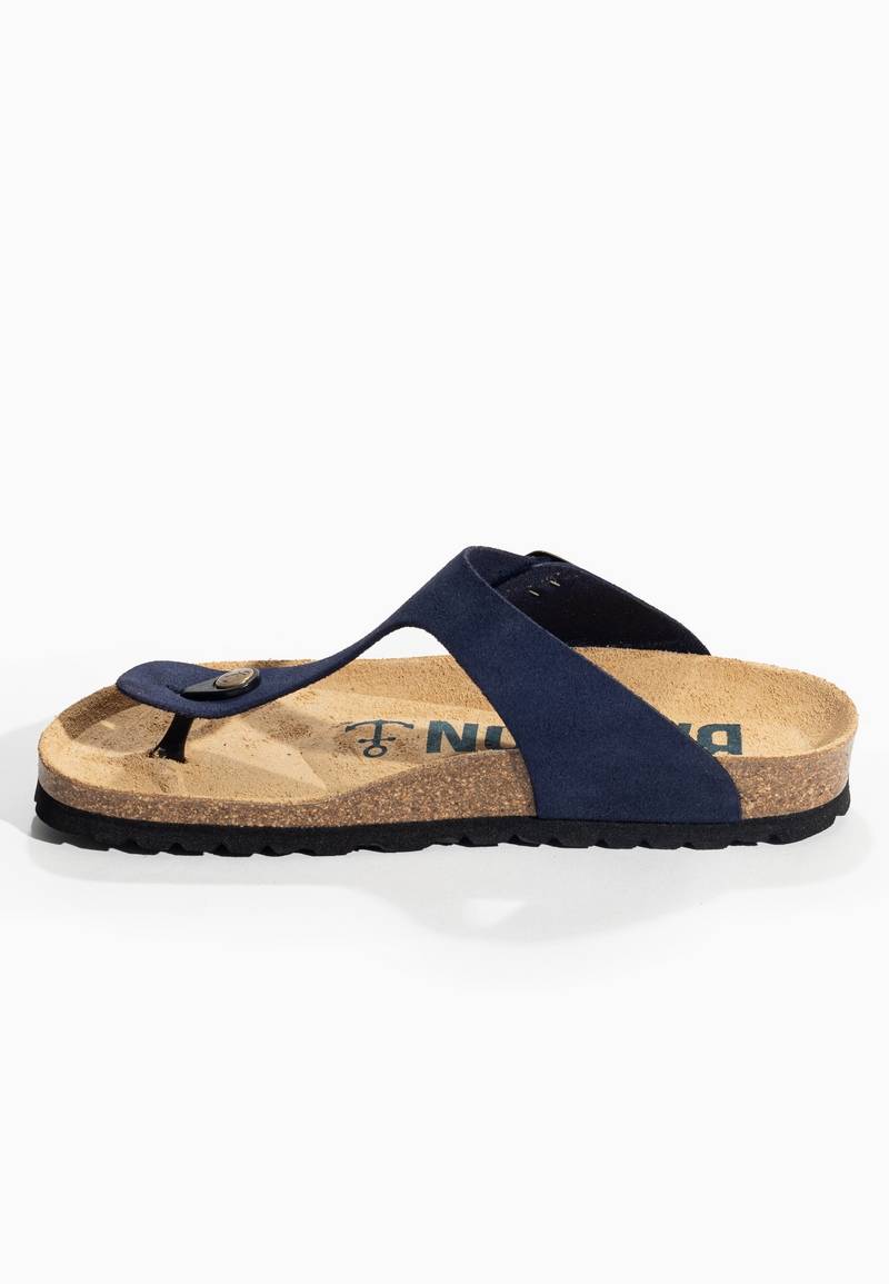 Navy Blue Mercury Sandals with Toe Post