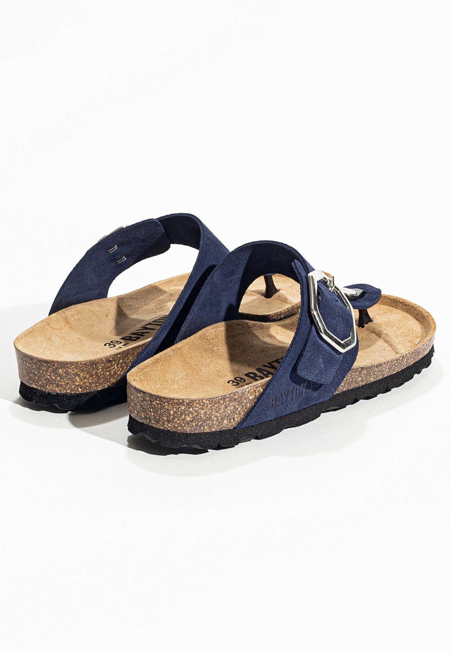 Navy Blue Mercury Sandals with Toe Post