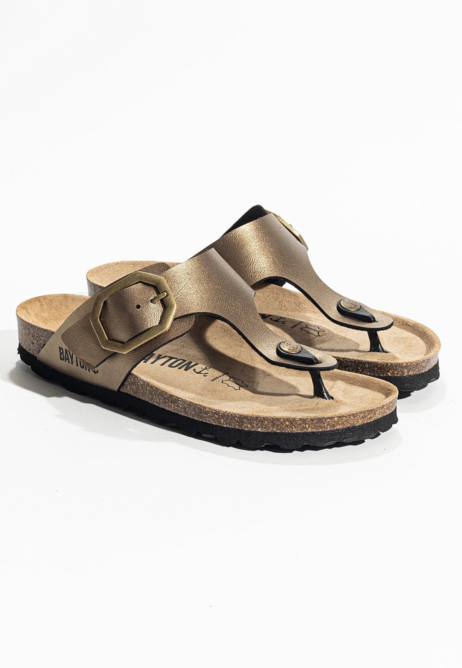 Mercury Bronze Toe-Thong Sandals