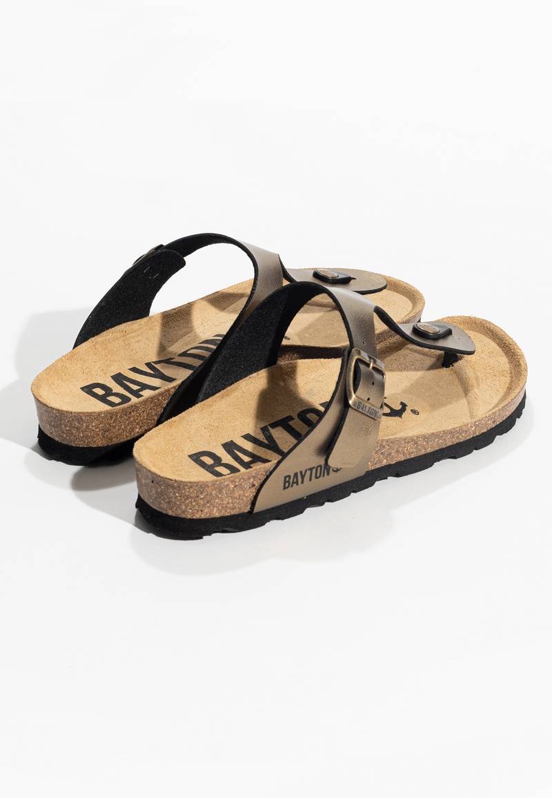 Mercury Bronze Toe-Thong Sandals