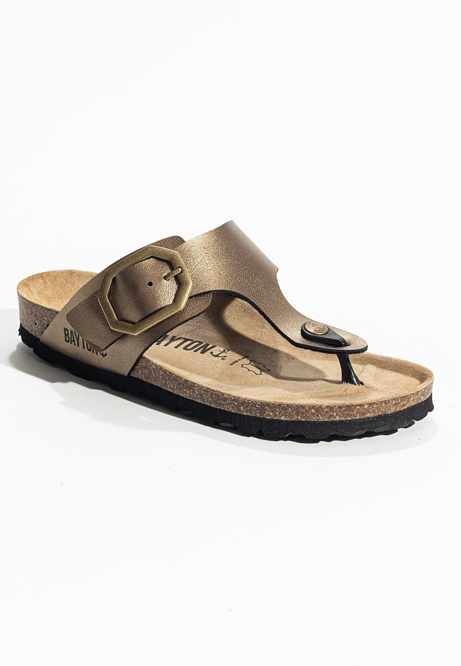 Mercury Bronze Toe-Thong Sandals