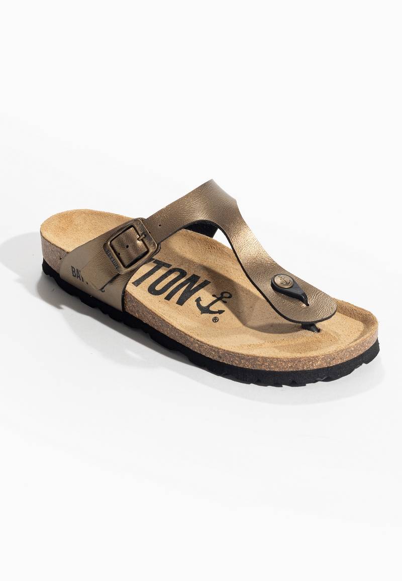 Mercury Bronze Toe-Thong Sandals