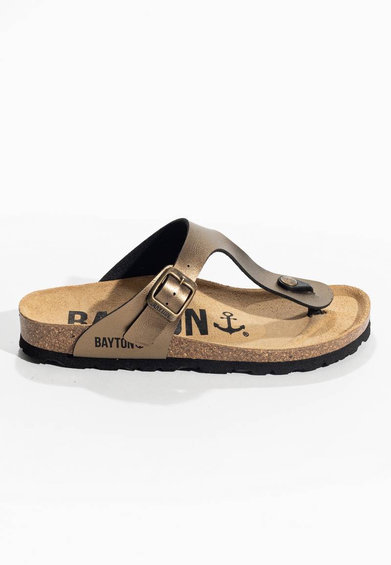 Mercury Bronze Toe-Thong Sandals