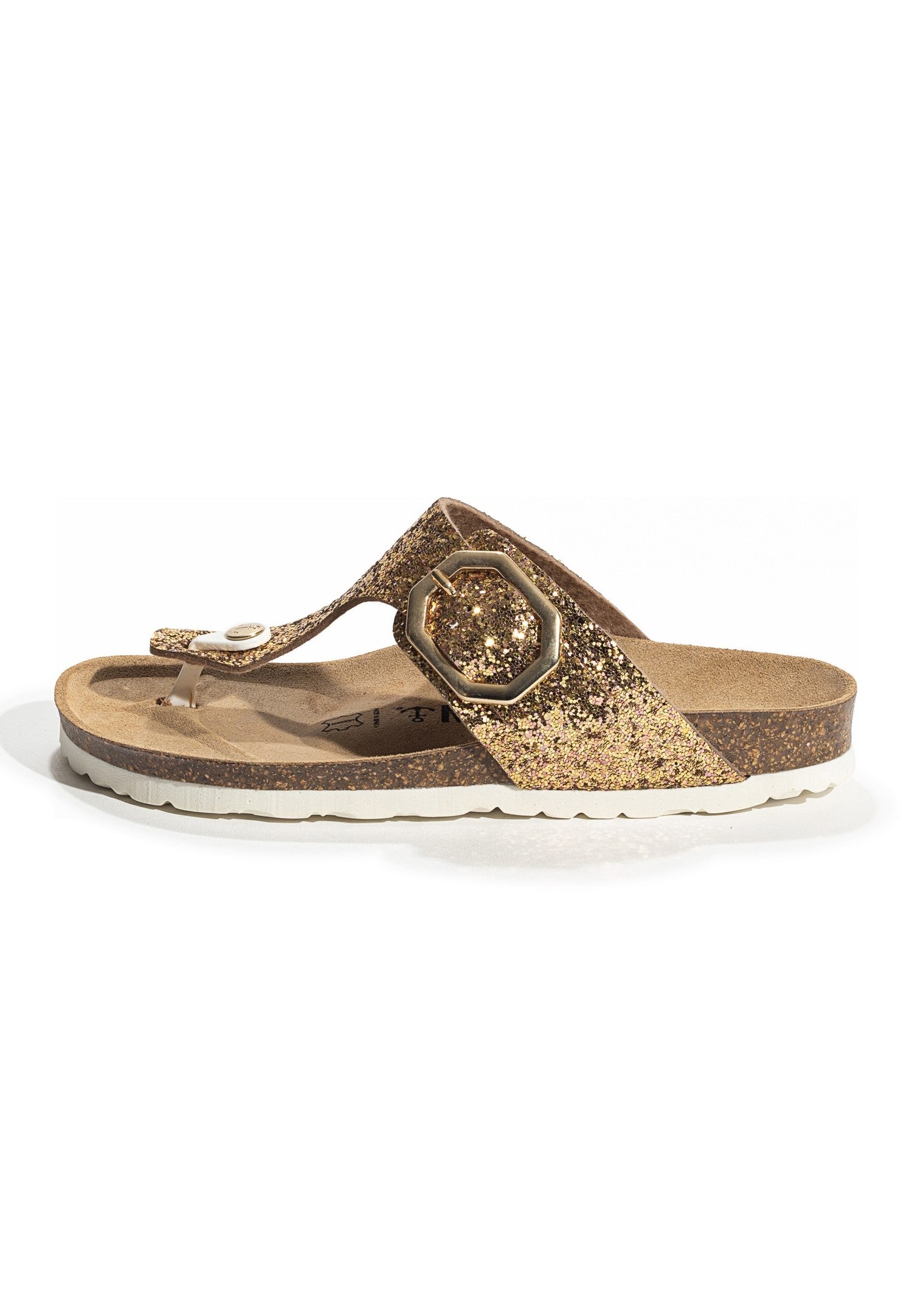 Sandalias Mercury Gold con purpurina