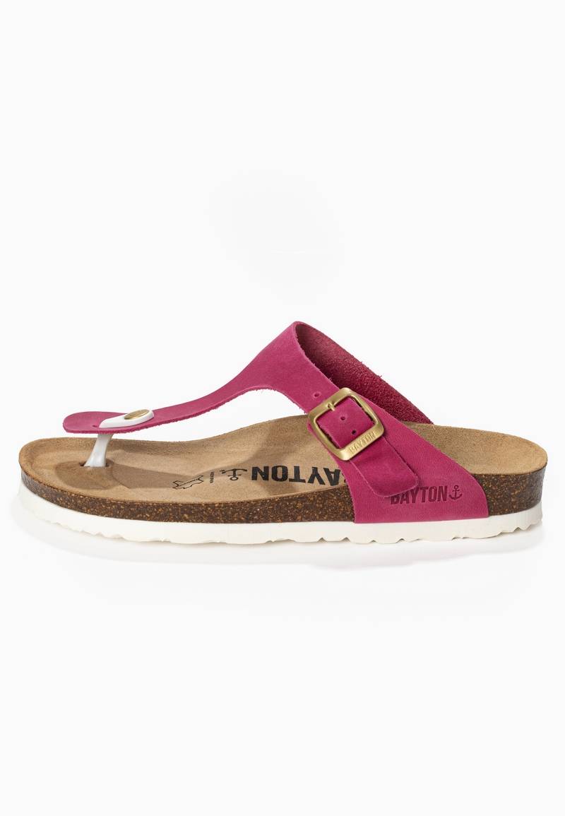 Mercure Fuschia 100% Leather Toe-Thong Sandals