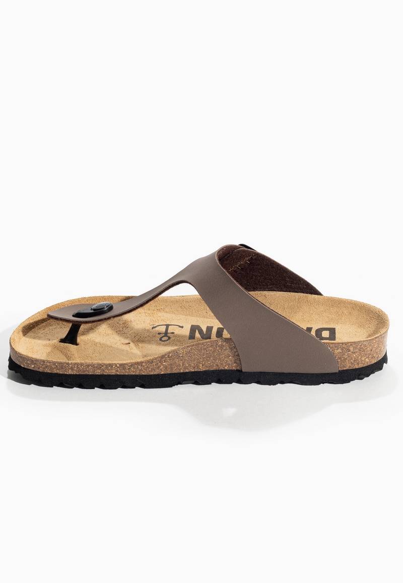 Brown Mercury Toe-Strap Sandals