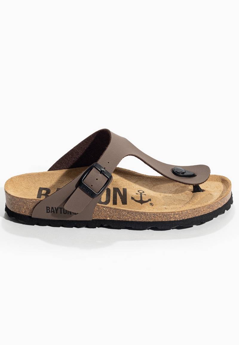 Brown Mercury Toe-Strap Sandals