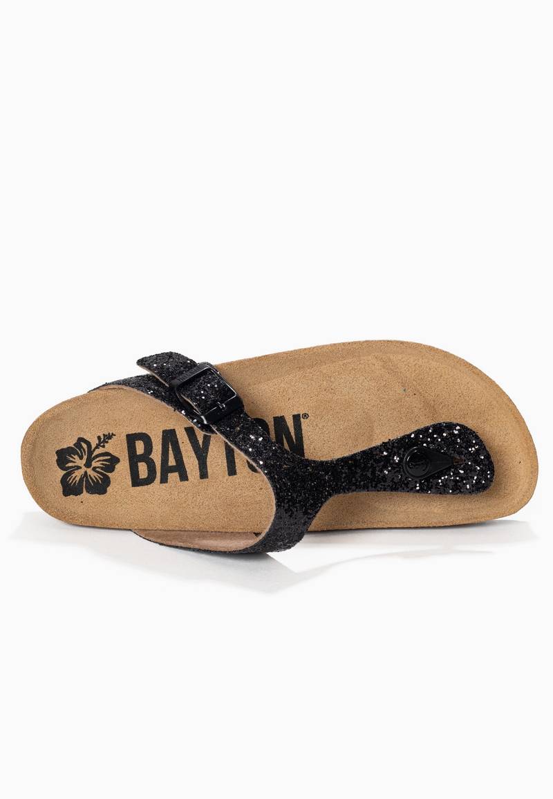 Sandalias Mercure Black con purpurina