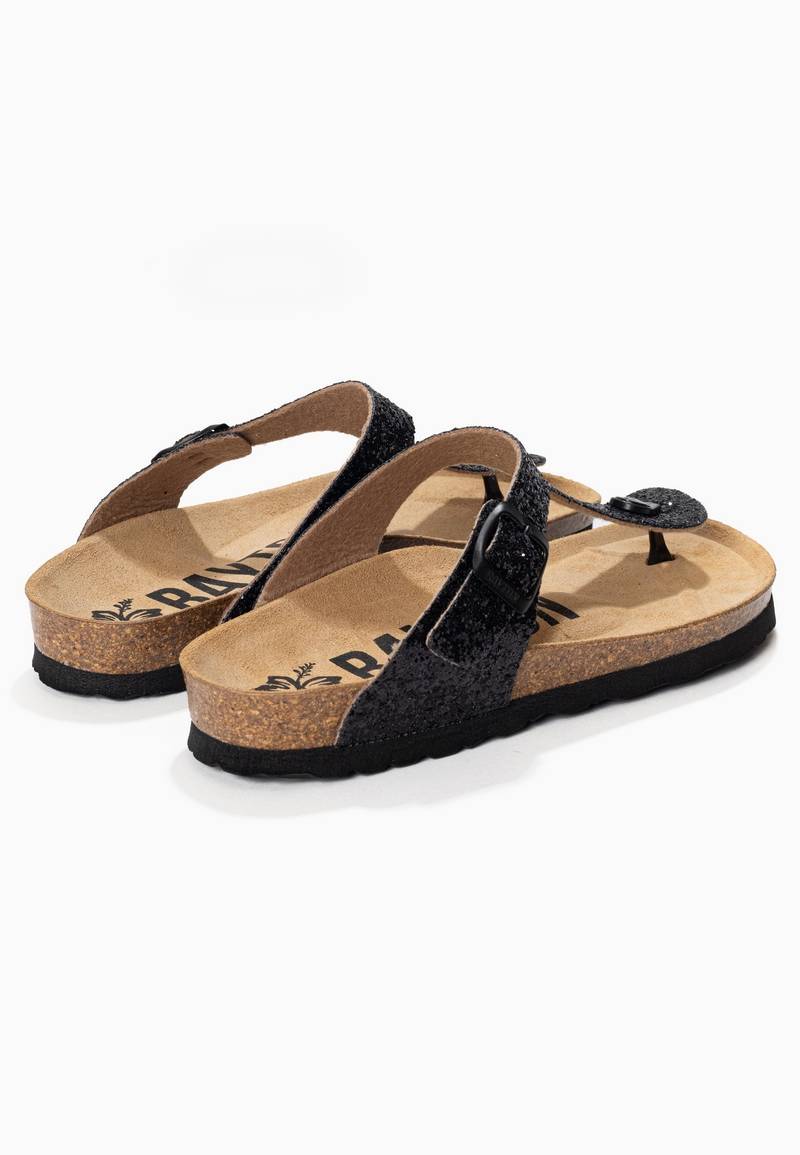 Sandalias Mercure Black con purpurina