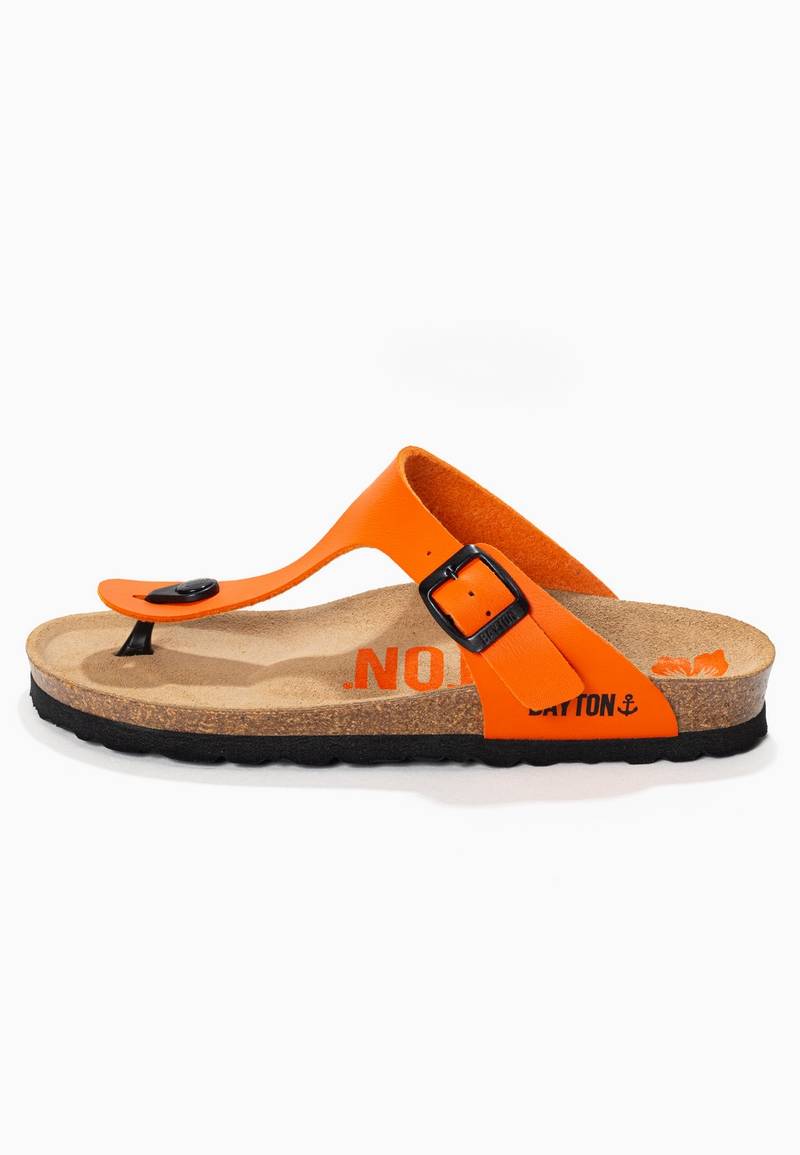 Orange Mercury Toe-Strap Sandals