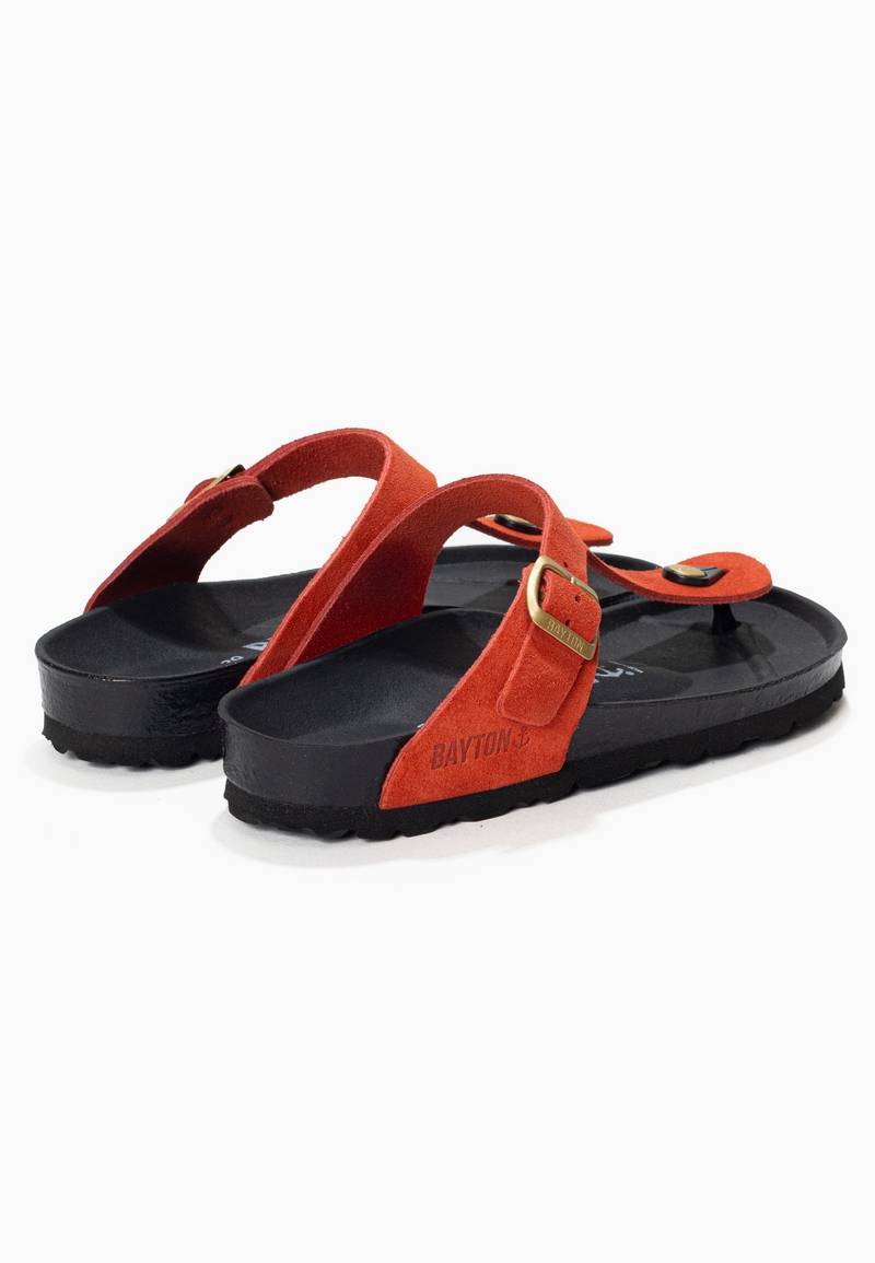 Orange Mercury Toe-Strap Sandals