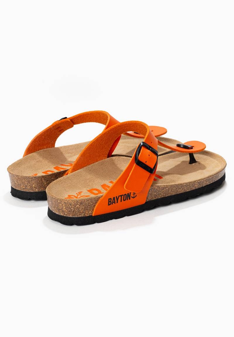 Orange Mercury Toe-Strap Sandals