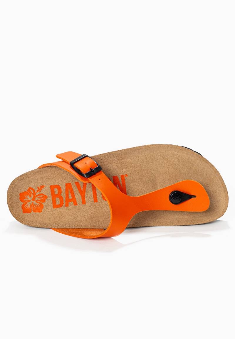 Orange Mercury Toe-Strap Sandals