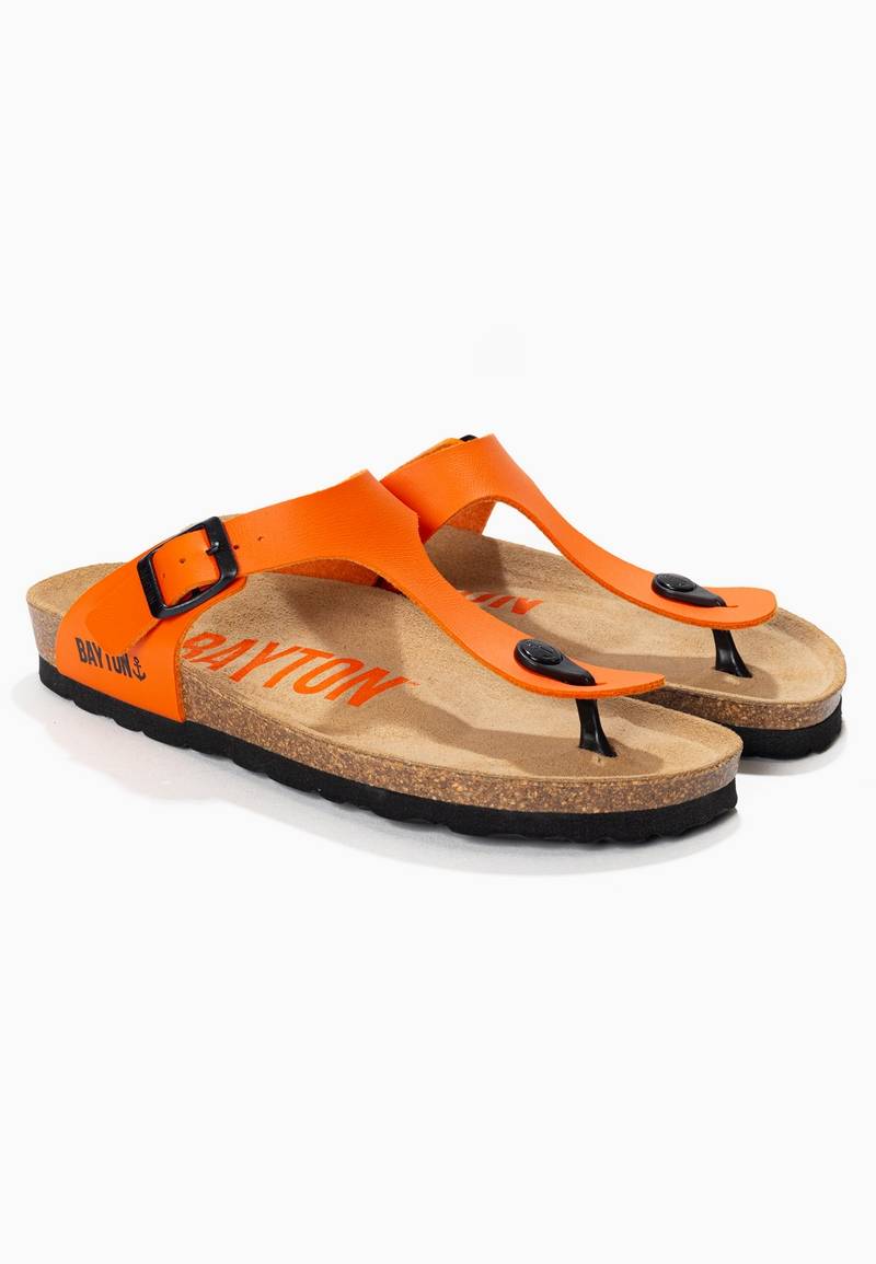 Orange Mercury Toe-Strap Sandals